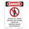 Signmission OSHA Danger Sign, Do Not Sit Stand, 5in X 3.5in Decal, 3.5" W, 5" L, Portrait, Do Not SitStand OS-DS-D-35-V-2512 - alternate 1